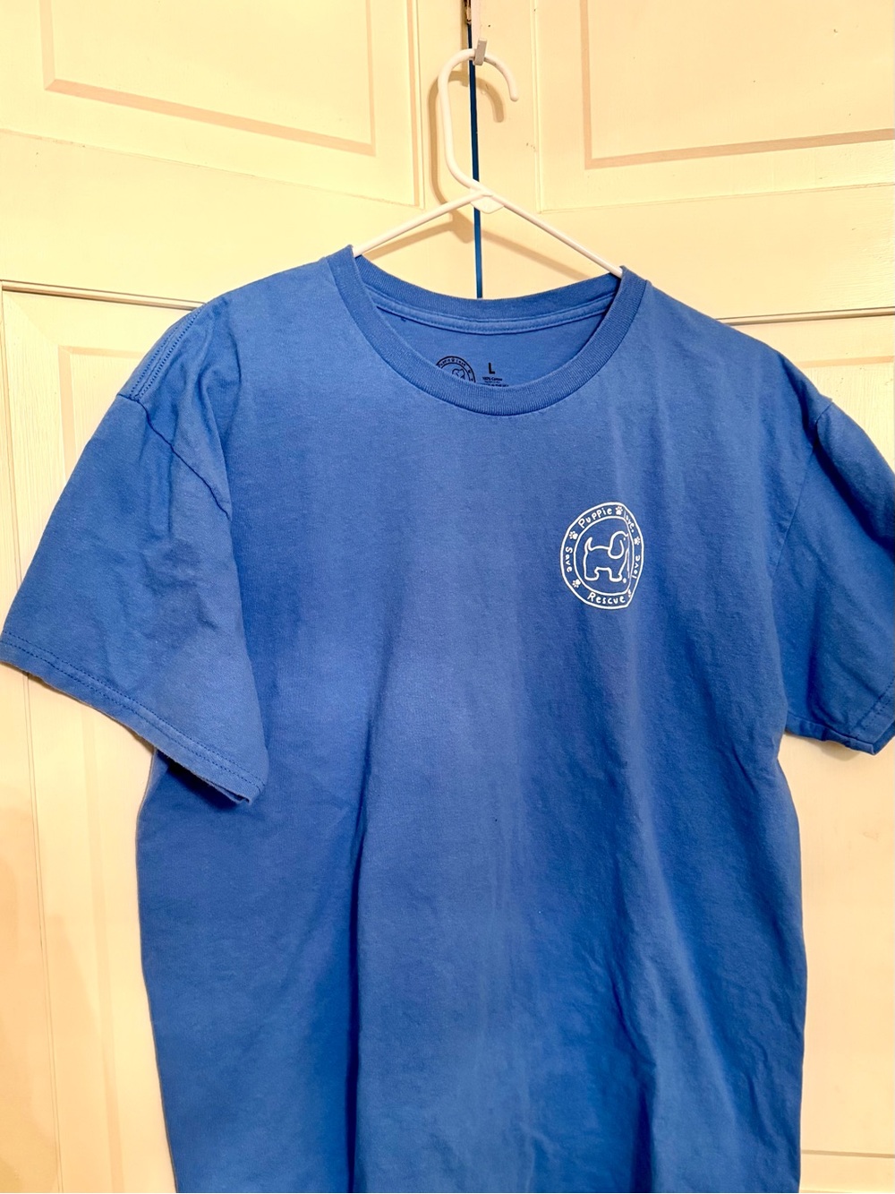 Classic Short-Sleeve Crewneck Tee in Blue with Chest Logo